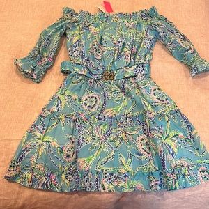 New Lilly Pulitzer Off Shoulder Dress, Size 12/Large